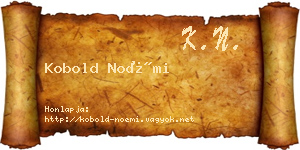 Kobold Noémi névjegykártya